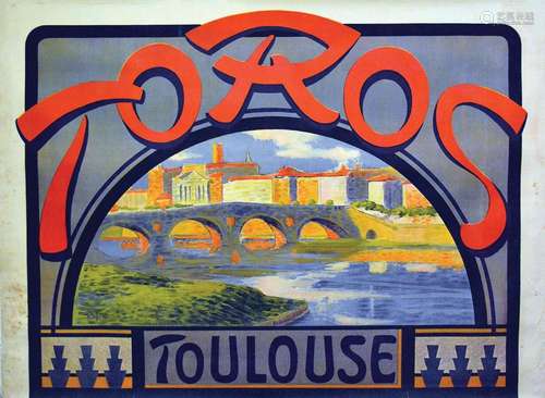 Toros Toulouse    1  Affiche  Non-Entoilée  /  Vintage Poste...