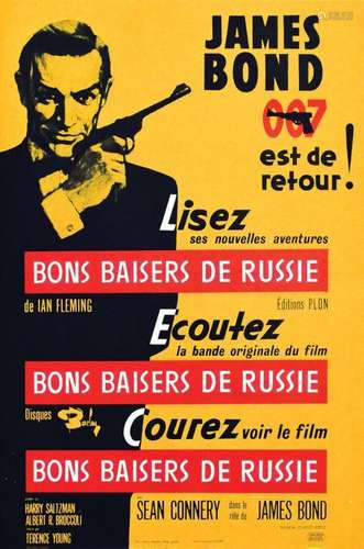 James Bond 007  est de Retour Bons Baisers de Russie Sean Co...