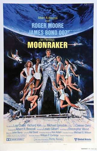 Moonraker Roger Moore James Bond 007 Style B Affiche América...