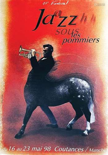 Jazz Sous Les Pommiers Coutances    1  Affiche  Non-Entoilée...