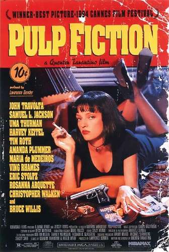 Pulp Fiction Tarentino Affiche Americaine Rare Version avec ...