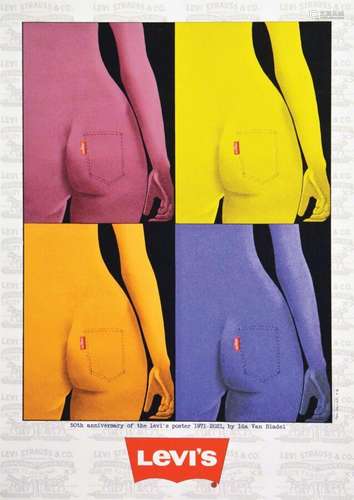 Levis 50th anniversary of the Levi's Poster 1971-2021 by Ida...