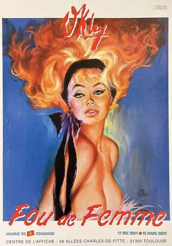 Fou de Femme Centre de L'AfficheAGP      Affiche entoilée/  ...