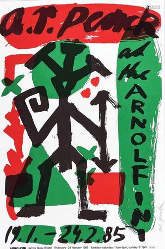 A. R. Penck & Arnolfini Narroy Quay Bristol Affiche sign...