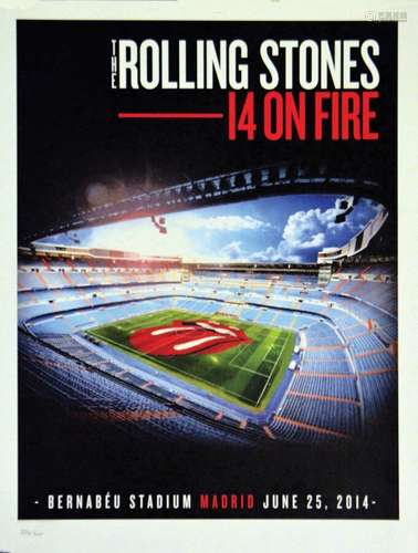 Rolling Stones 14 on Fire Bernabeu Stadium Madrid June 25Bra...