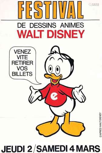 Riri Festival de Dessins Animés Walt Disney      Affiche ent...