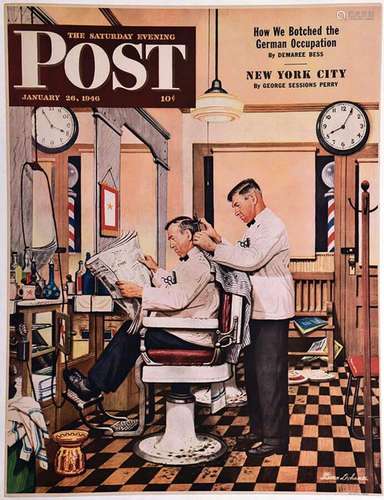 New York City The Saturday Evening Post ( Coiffeur -Hairdres...