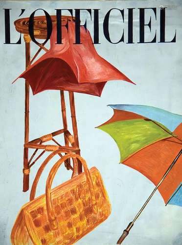 L'Officiel gouache    Gouache   / Vintage  Gouache    T.B.E....