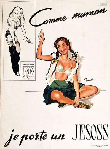 Jesoss je porte Comme mamanS.E.R.T.      Affiche entoilée/  ...