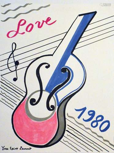 Love Yves Saint LaurentDinand Pasquet      Affiche entoilée/...