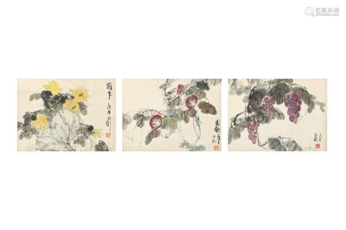 ZHENGZE. Flowering and Fruiting Branches, dated 1989, 1990 a...