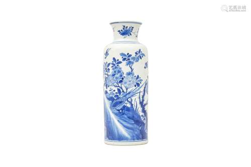 A CHINESE BLUE AND WHITE SLEEVE VASE. Qing Dynasty, Kangxi p...