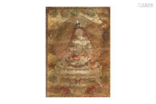 A TIBETAN THANGKA OF WHITE TARA. Tibet, 18th / 19th Century....