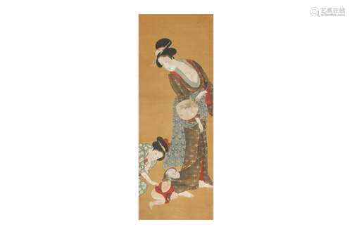 λ UTAMARO SCHOOL. 19th Century. Ink