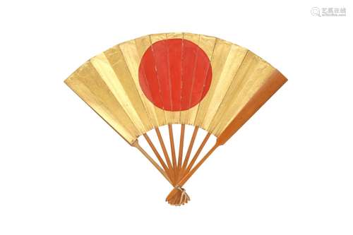 A JAPANESE FOLDING PAPER WAR FAN