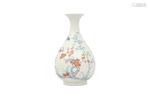 A CHINESE DOUCAI 'THREE FRIENDS' VASE