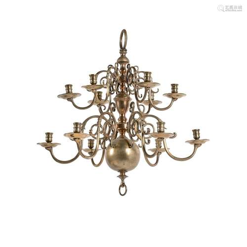 LUSTRE EN LAITON DU XIXe SIÈCLE, DANS LE STYLE HOLLANDAIS DU...