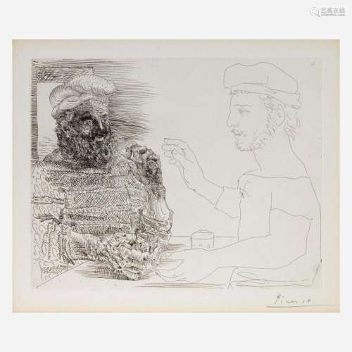 Pablo Picasso (Spanish, 1881-1973) Deux Buveurs Catalans (fr...