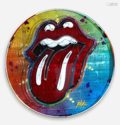 Risk (American, b. 1967) Neon Rolling Stones Tongue