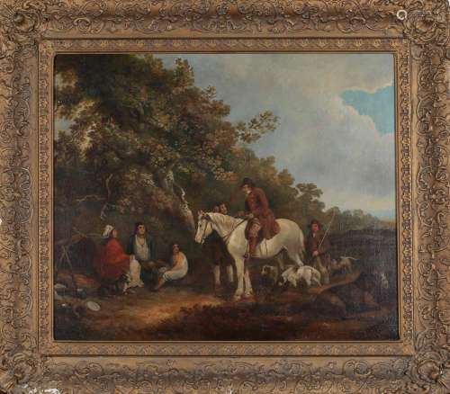 Attributed to George Morland - Country Scene with Gentleman ...