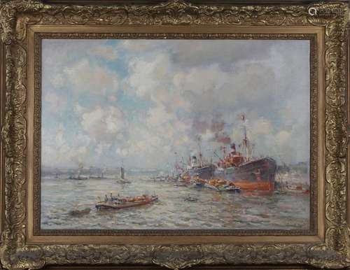 Evert Moll - Rotterdam Harbour Scene