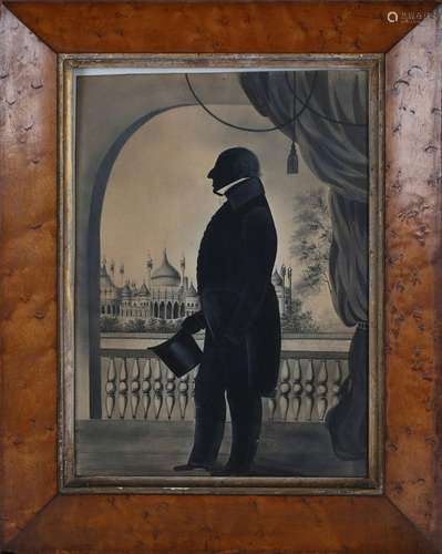 British School - Full Length Profile Silhouette Portrait of ...