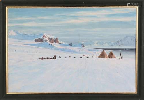 John P. Smith - Antarctic Landscape with Tents