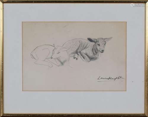 Laura Knight - Studies of Lambs