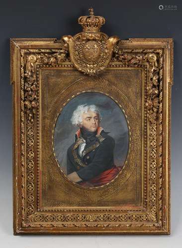 After Jean Urbain Guerin - Oval Portrait of General Jean-Bap...