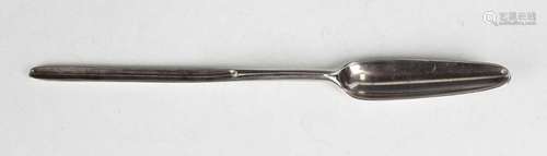 An early George III silver marrow scoop