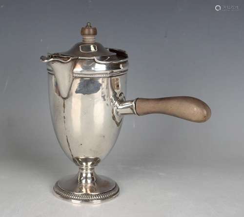 A George V Scottish silver chocolate pot