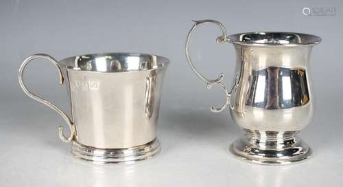 An Elizabeth II Irish silver christening tankard of slightly...