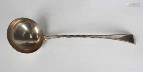 An Edwardian silver Old English Feather Edge pattern soup la...