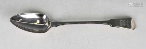 A George III silver Fiddle pattern gravy spoon