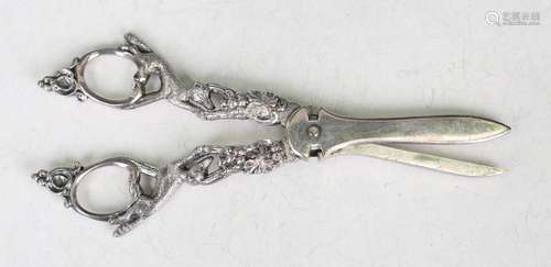 A pair of George V silver grape shears