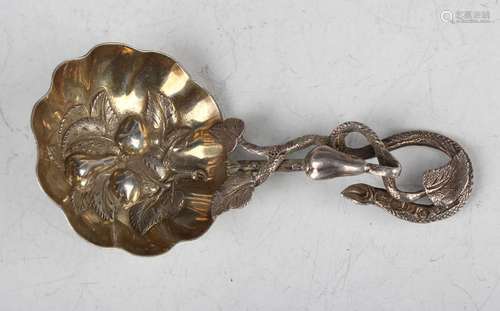 A mid-Victorian silver caddy spoon