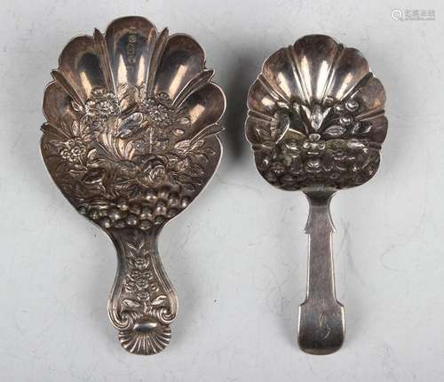 A George IV silver caddy spoon