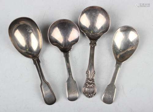 An early Victorian silver Victoria pattern caddy spoon