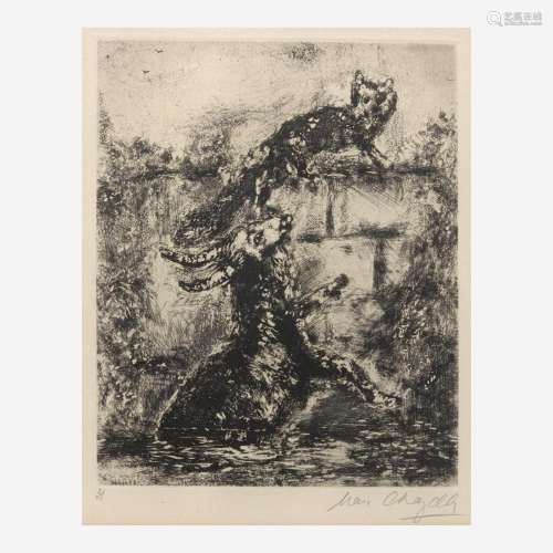 MARC CHAGALL (FRENCH, 1887-1985) THREE PRINTS FROM LES FABLE...