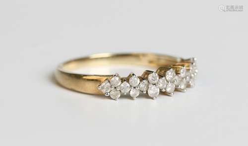 A 9ct gold and diamond ring