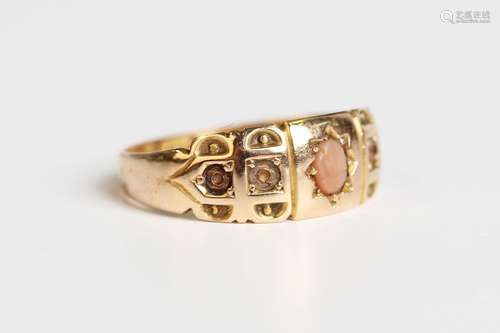 A late Victorian 15ct gold ring