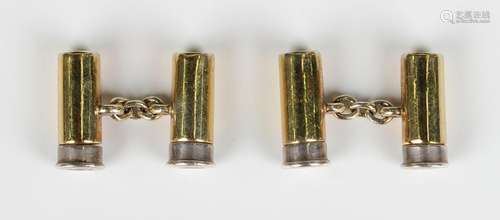 A pair of silver gilt cufflinks