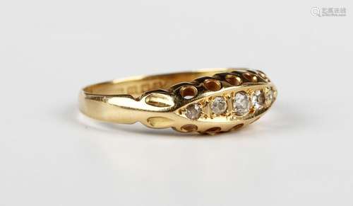 An 18ct gold and diamond ring