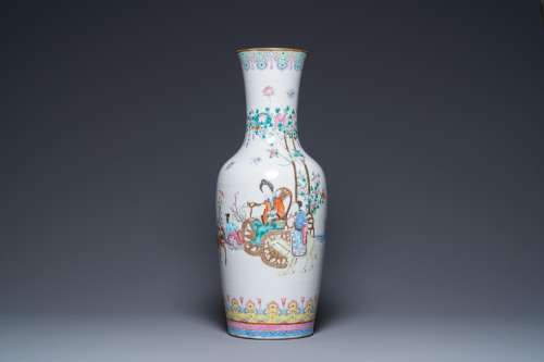 A Chinese famille rose vase, Guangxu mark and of the period