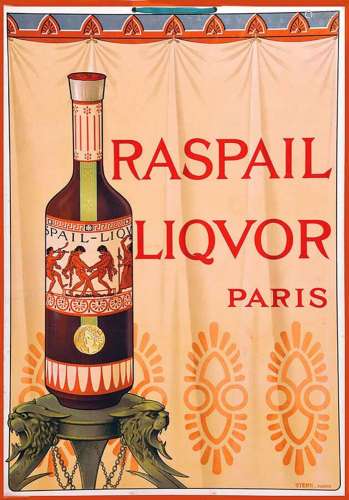 Raspail LiquorStern  Paris  Carton publicitaire /  Vintage A...