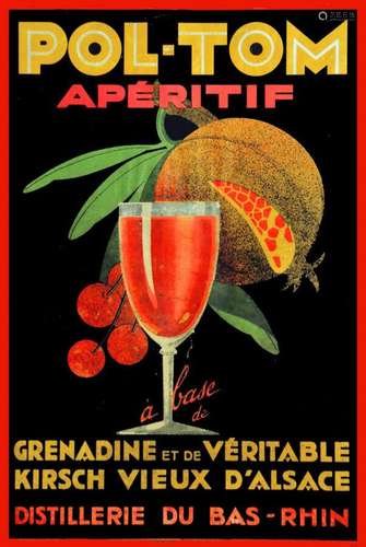 Pol Tom Apéritif à Base Grenadine & de Kirsch d'Alsace D...