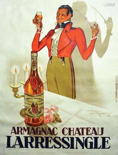 Armagnac Château  LarressingleJoseph Charles  Paris    Affic...