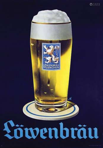 Löwenbräu Bier BierreMeindl  München  1  Affiche  Non-Entoil...