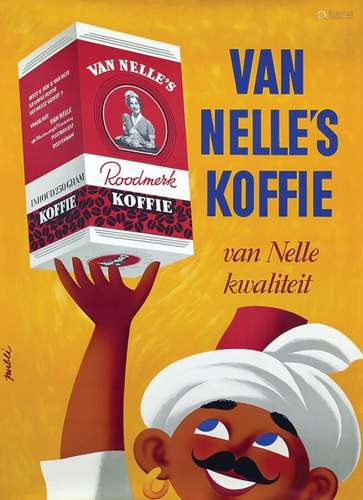 Café Van Nelle's Roodmerk Koffie - Rotherdam      Affiche en...