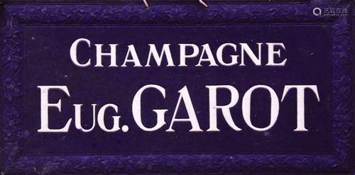 Champagne Eug,Garot violetE. Soudrille  Montrouge  Carton Pu...